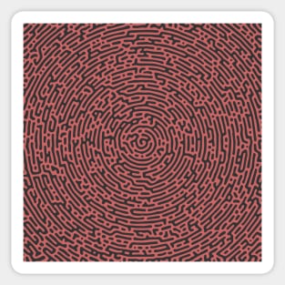 Circular Spiral Turing Pattern (Rose Gold) Sticker